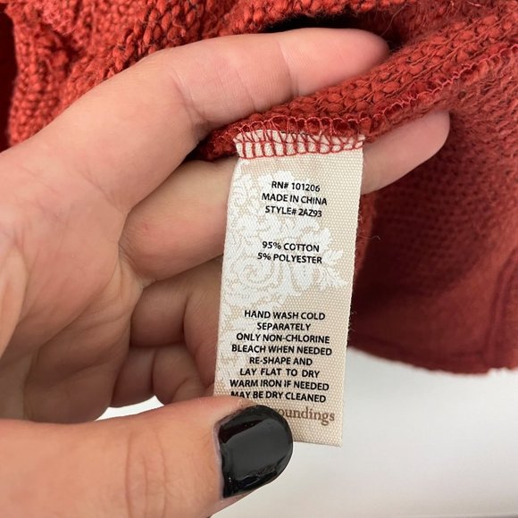 Soft Surroundings Woman's Sz S Burnt Orange Breakwater Pullover Sweater - Picture 7 of 9